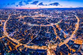 Choáng ngợp thủ đô Moscow nhìn từ trên cao