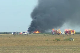 Hiện trường tiêm kích F-35 rơi ở Mỹ, bốc cháy ngùn ngụt