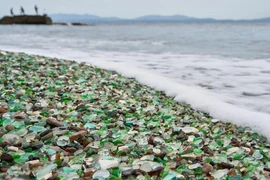 Cận cảnh bãi biển thủy tinh nổi tiếng ở nước Nga