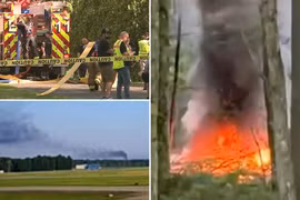 Hiện trường vụ rơi máy bay ở Mỹ, nhiều người thương vong