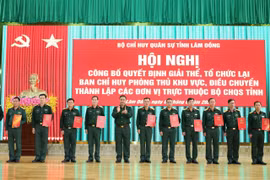 Thành lập các đơn vị trực thuộc Bộ Chỉ huy quân sự tỉnh Lâm Đồng