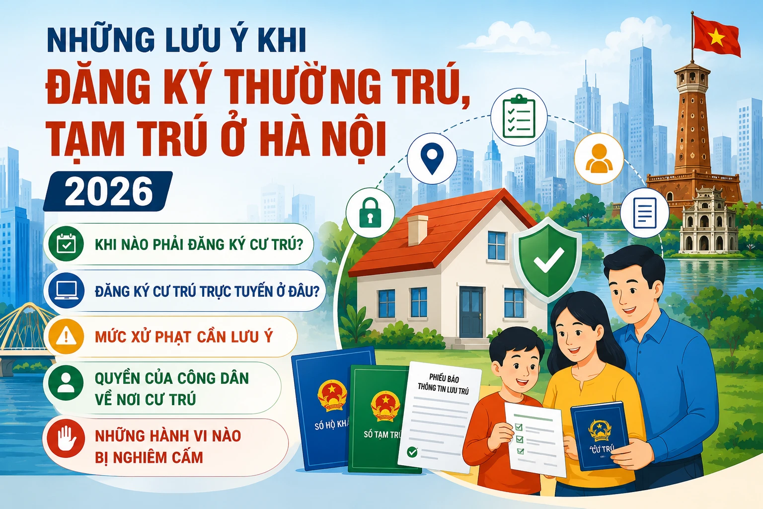 [INFOGRAPHIC] 5 điều người dân cần biết khi đăng ký cư trú tại Hà Nội 