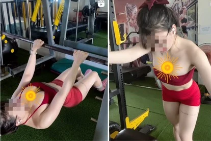 Đặt góc máy nhạy cảm, nữ PT gym khiến netizen nóng mắt