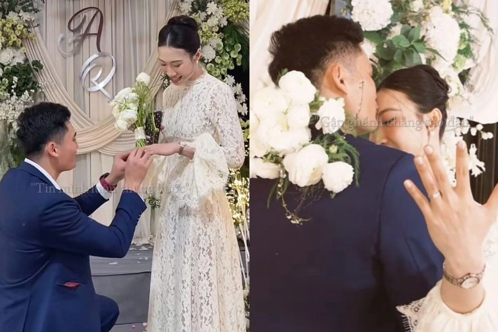 Hoa khôi bóng chuyền Nguyệt Anh được bạn trai cầu hôn lãng mạn