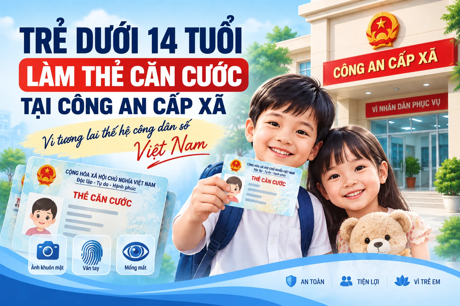 [INFOGRAPHIC] Thủ tục làm thẻ căn cước cho trẻ dưới 14 tuổi có gì mới?