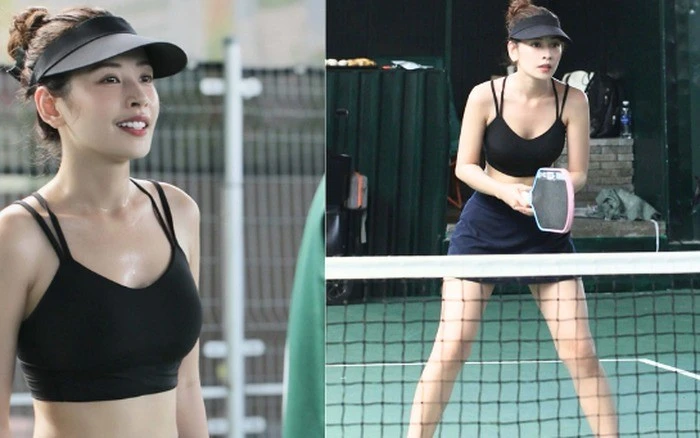 Chi Pu chơi pickleball mặt xinh, body nét căng visual miễn bàn