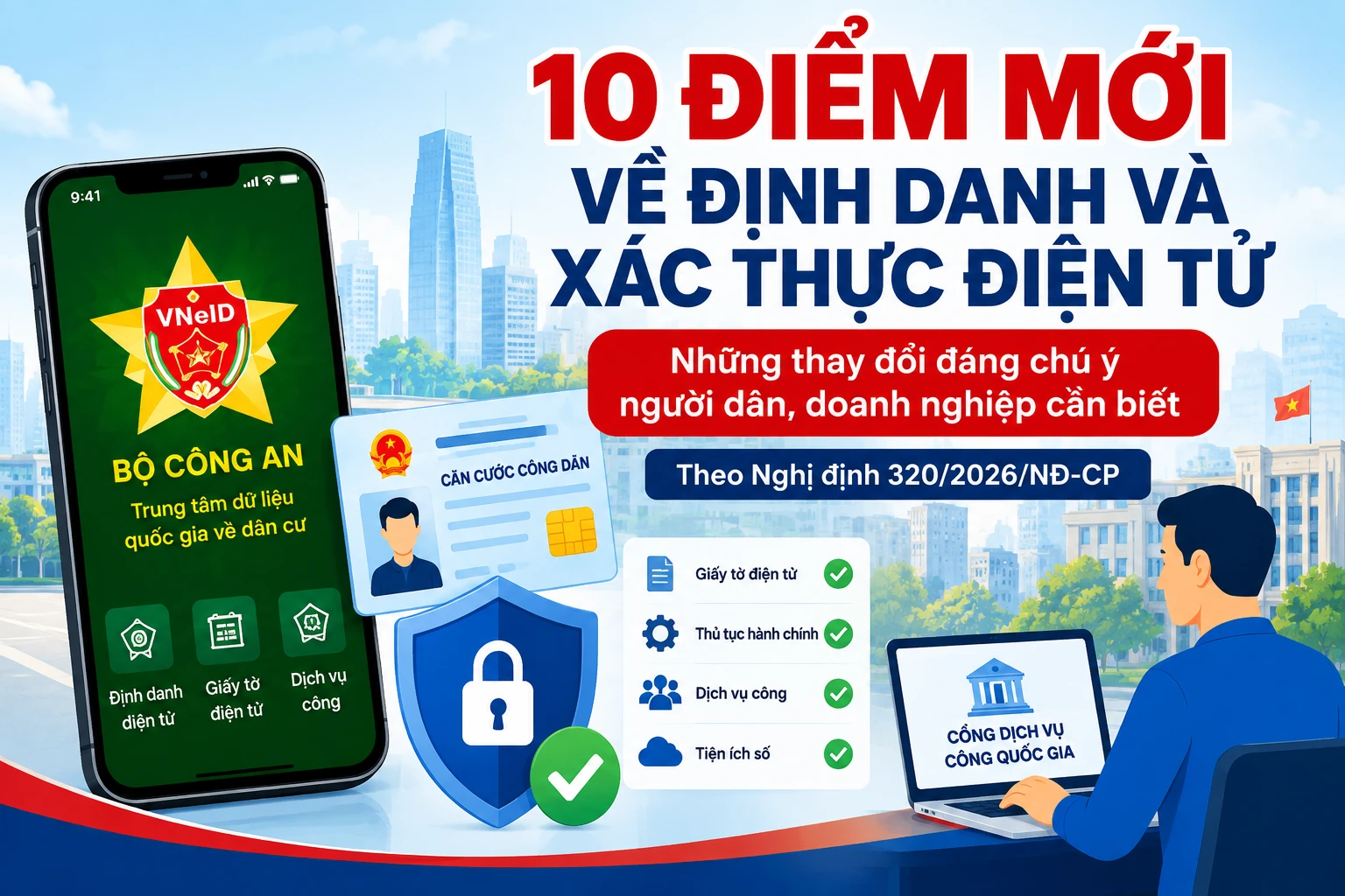 [INFOGRAPHIC] LOẠT ĐIỂM MỚI VỀ ĐỊNH DANH VÀ XÁC THỰC ĐIỆN TỬ
