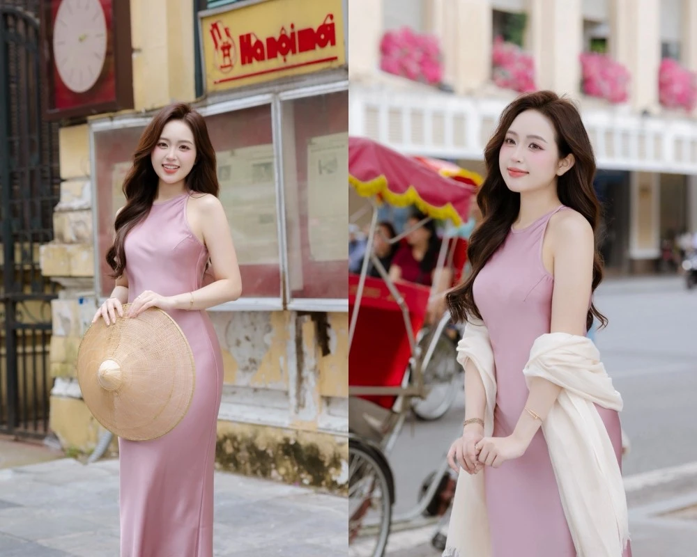 Hot girl Lê Phương Anh khoe sắc dịu dàng giữa tiết thu Hà Nội