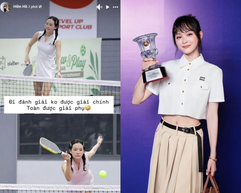 Ca sĩ Hiền Hồ trải lòng về việc chỉ thi đấu “toàn giải phụ” ở môn pickleball