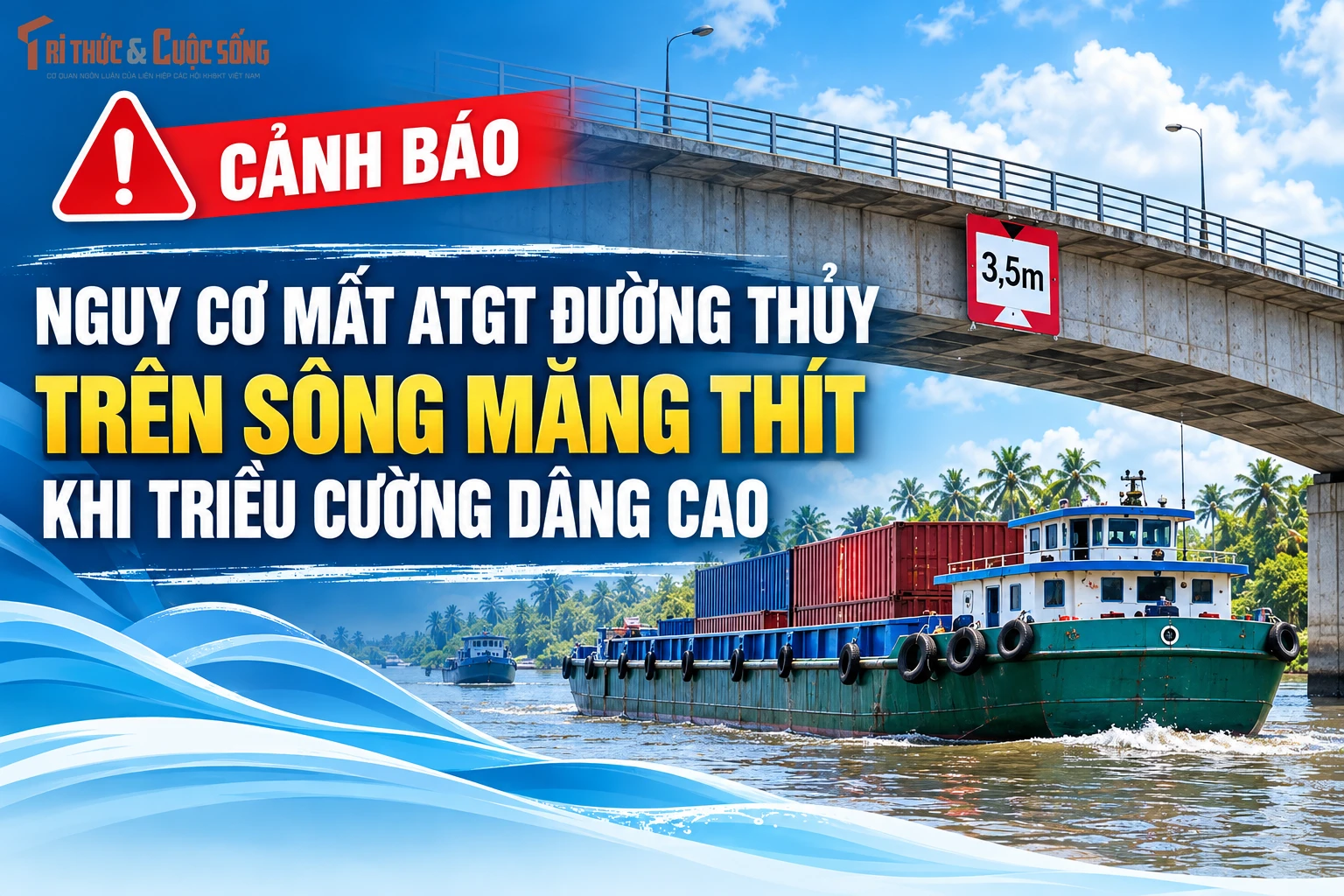 [INFOGRAPHIC] Cảnh báo nguy cơ mất an toàn đường thủy trên sông Măng Thít