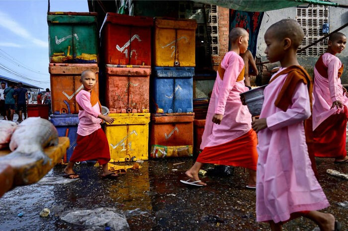 Một góc ở Yangon, Myanmar.