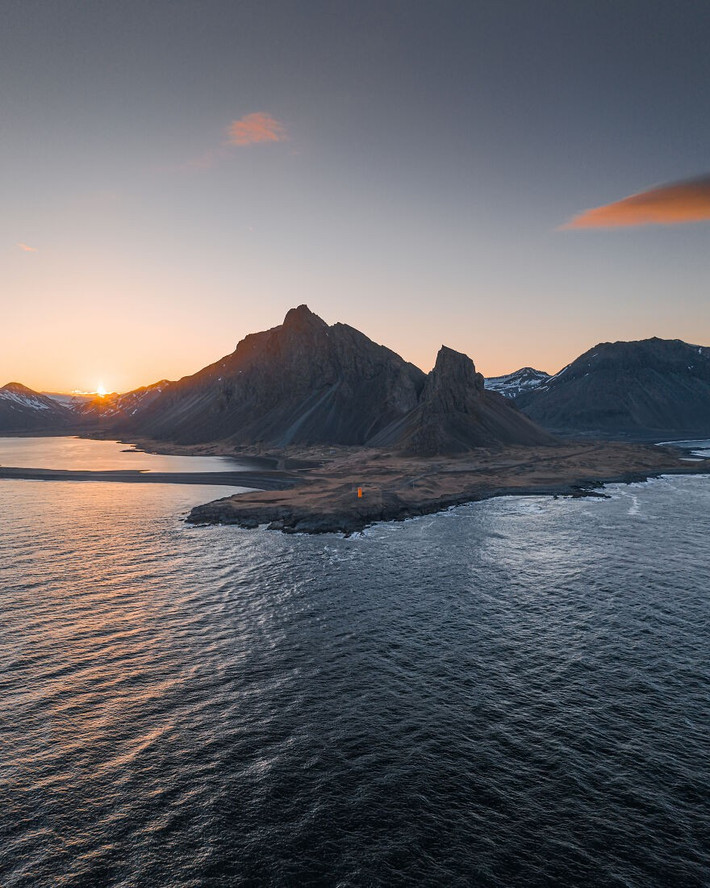 Hoàng hôn ở Eystahorn.