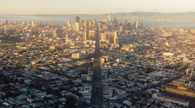 Thành phố San Francisco (Mỹ) nhìn từ trên cao.