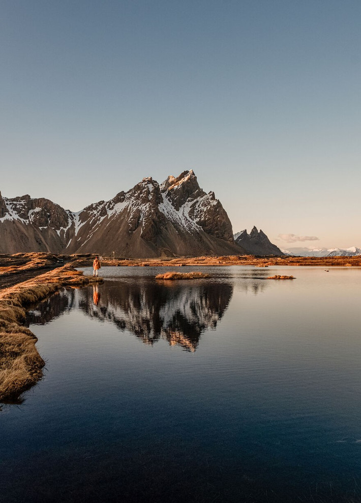 Hoàng hôn ở Vestrahorn.