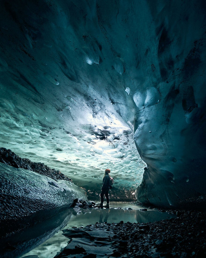 Hang băng ở Công viên quốc gia Vatnajokull.