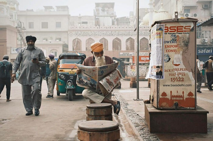 Bức ảnh chụp tại New Delhi, Ấn Độ.