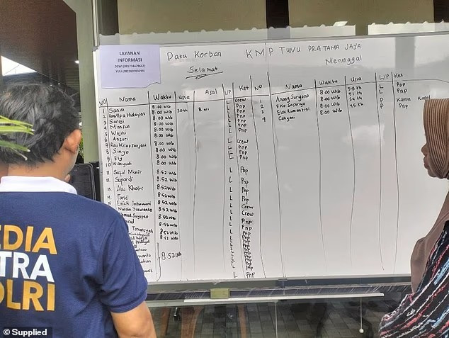 Nguồn tin cho hay, có 53 hành khách và 12 thành viên thủy thủ đoàn trên phà. Ngoài ra, chiếc phà được cho là chở theo 22 chiếc xe. Ảnh: Supplied.