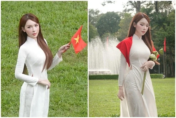 Top 6 Hoa hậu Chuyển giới Việt Nam 2025 Khởi My diện áo dài mừng Quốc khánh 