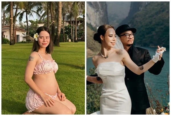 Vợ rapper Hà Lê khoe bụng bầu gợi cảm