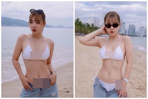 Thanh Hương khoe vóc dáng đẹp hút mắt với bikini