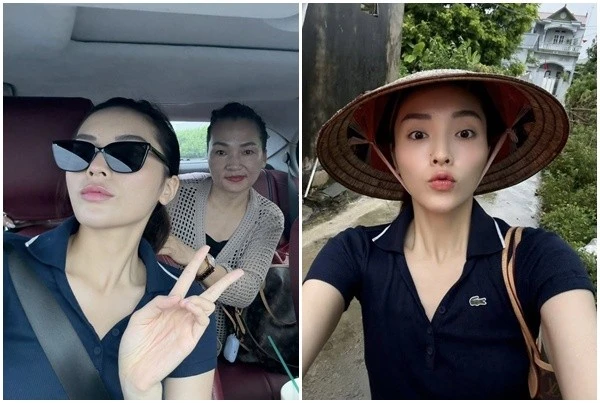 Hoa hậu Kỳ Duyên về quê nhà nghỉ lễ 2/9