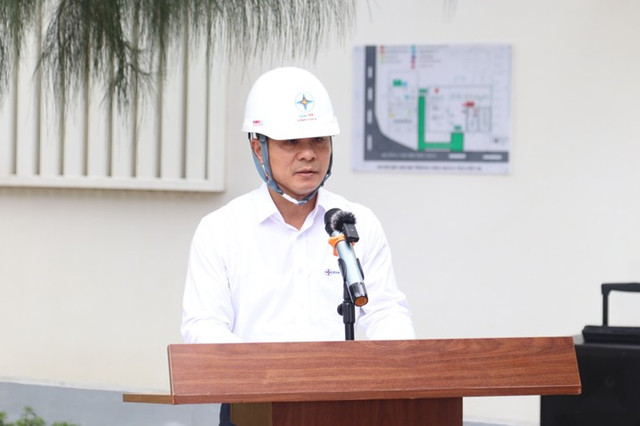 Phó trưởng Phòng Kỹ thuật và An toàn NMNĐ Vĩnh Tân 4 phát biểu khai mạc các buổi diễn tập 01-3-copy.png