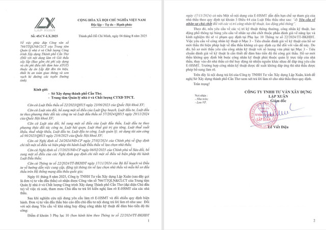 Văn bản trả lời của công ty Lập Xuân. Nguồn MSC 11-5610.jpg