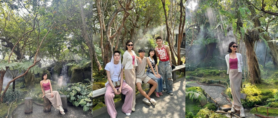 Những chuyến du lịch nghỉ dưỡng, khám phá thiên nhiên cùng các con giúp người đẹp thấy ấm áp, hạnh phúc.