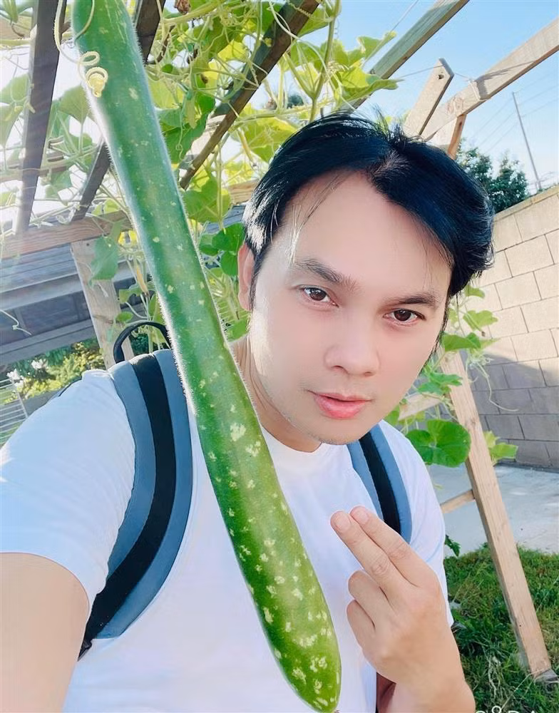 Khuôn viên nhà Kim Tiểu Long tại bang California (Mỹ) có vườn rau xanh mướt, cây ăn trái trĩu quả theo mùa... Anh còn nuôi bầy vịt để đỡ nhớ quê.