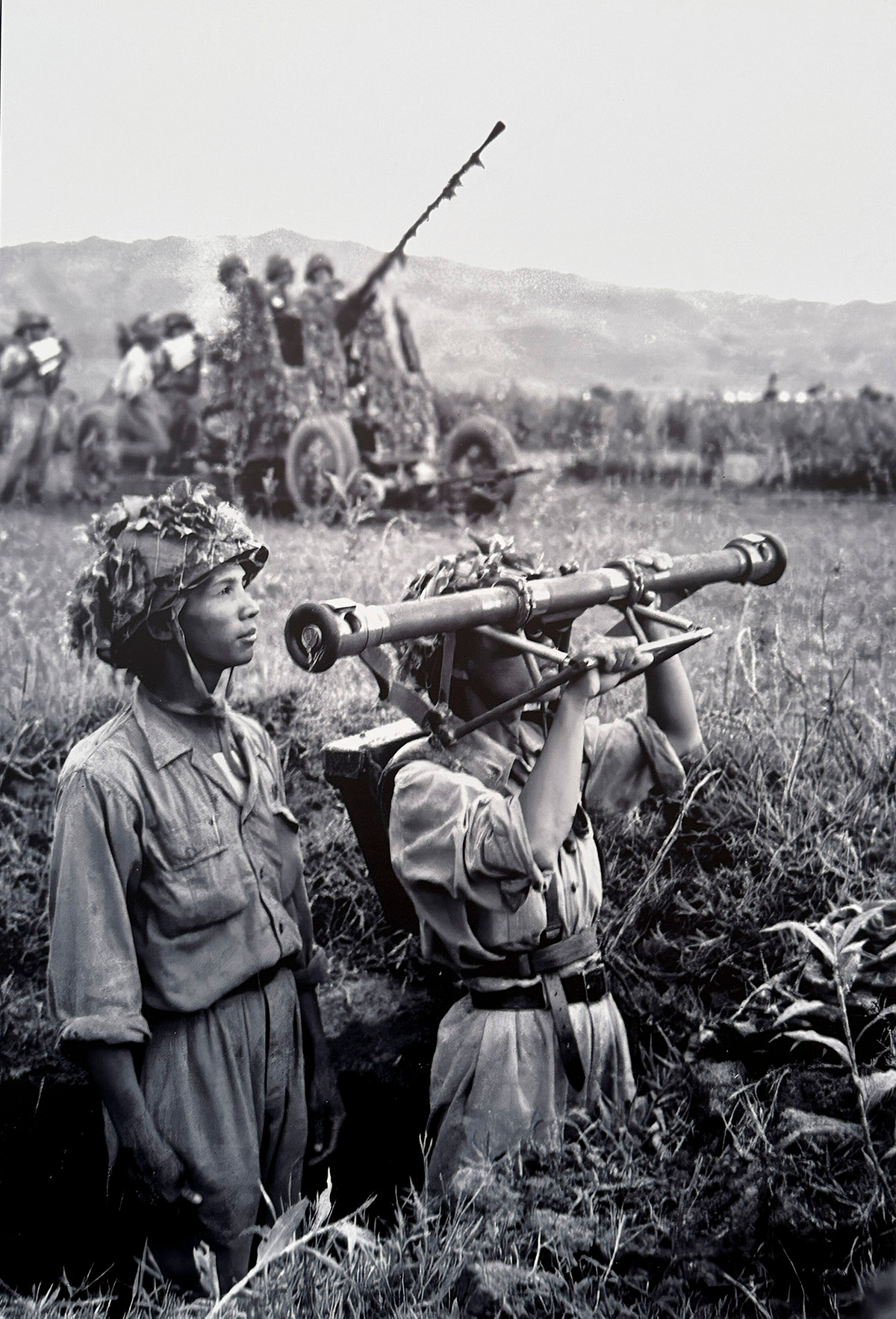 Trận địa pháo cao xạ.