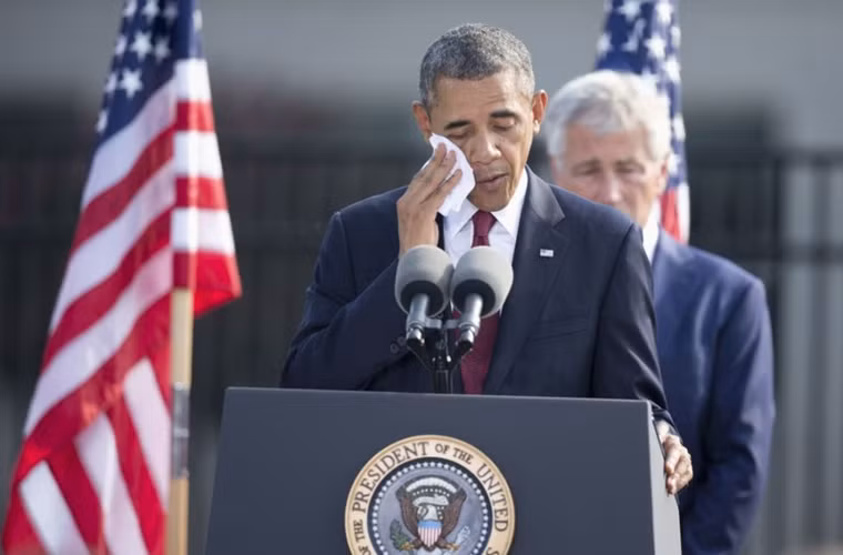 Tổng thống Obama đã khóc khi đọc diễn văn tưởng nhớ các nạn nhân của vụ tấn công khủng bố ngày 11/9/2001.