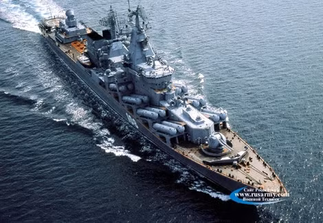 Tuần dương hạm tên lửa Moskva của Hải quân Nga.