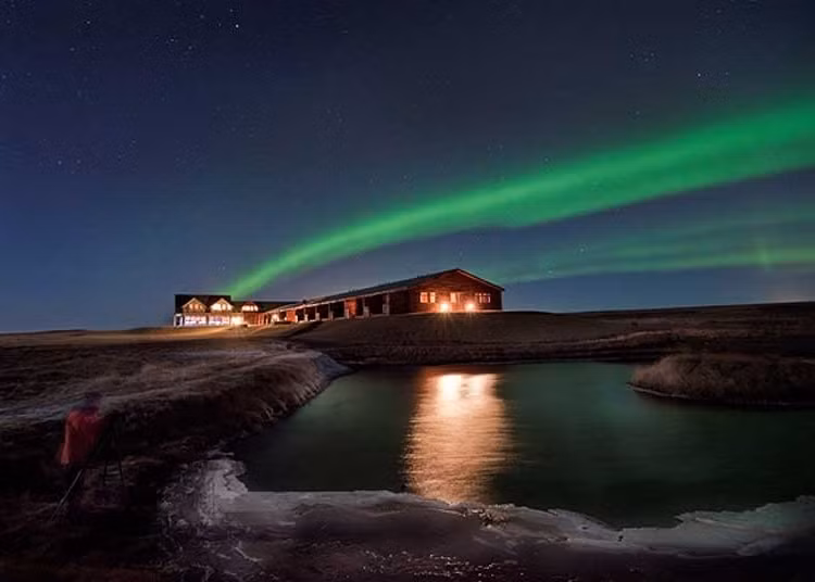  Khách sạn Rangá, Iceland Cách thủ đô Reykjavik 2 giờ đi xe, khách sạn Rangá là nơi lý tưởng để du khách chiêm ngưỡng trò chơi ánh sáng của tạo hóa.