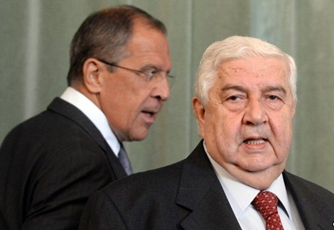 Ngoại trưởng Nga S.Lavrov và Ngoại trưởng Syria W. Muallem.