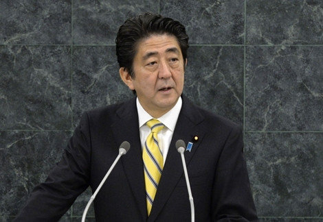 Thủ tướng Nhật Bản Shinzo Abe phát biểu trước Đại hội đồng LHQ.