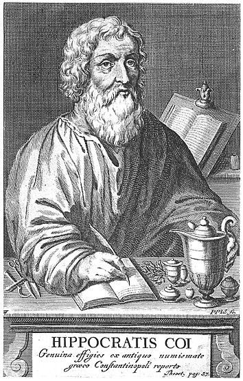 Theo quan điểm của Hippocrates, người thầy thuốc phải trực tiếp khám cho người bệnh và tìm ra bệnh qua các triệu chứng biểu hiện, phải bốc thuốc kê đơn sau đó theo dõi để xem việc điều trị có kết quả hay không.
