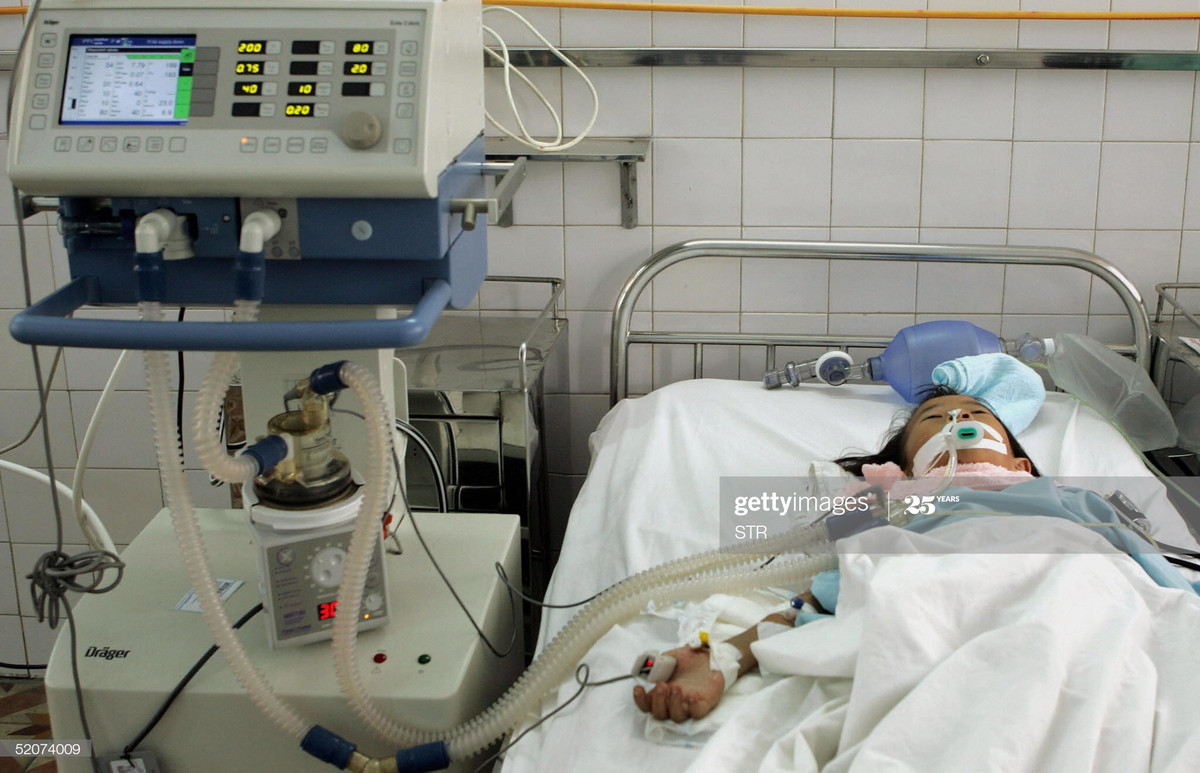 Bé gái 10 tuổi Võ Thị Ngoan đến từ tỉnh Long An là một bệnh nhi dương tính với cúm gia cầm, được điều trị tại Bệnh viện Nhi TP HCM, 28/1/2005.