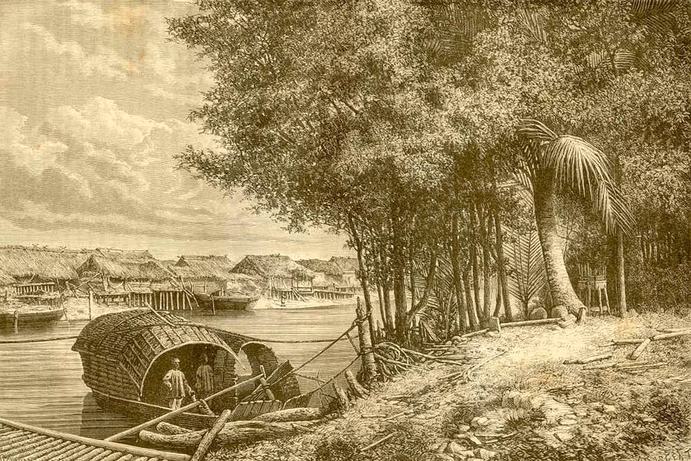 Bến thuyền ở Vĩnh Long.