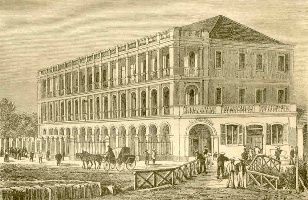 Khách sạn Cosmopolitan trên đường Catinat (nay là đường Đồng Khởi) ở Sài Gòn.