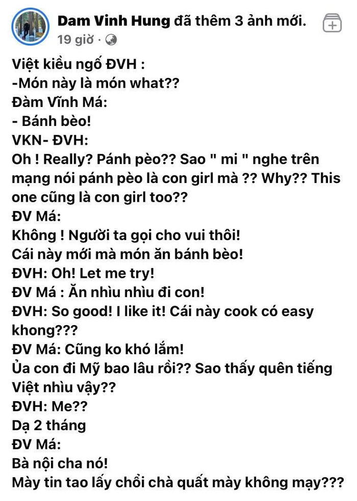 Dam Vinh Hung vua ve nuoc da bi me 