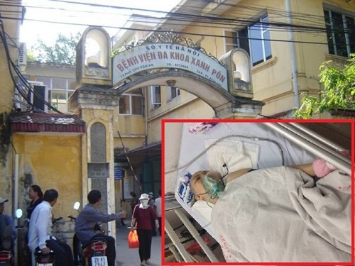 Bệnh viện Xanh - Pôn, nơi xảy ra sự việc và bệnh nhân bị cắt chân (ảnh nhỏ).