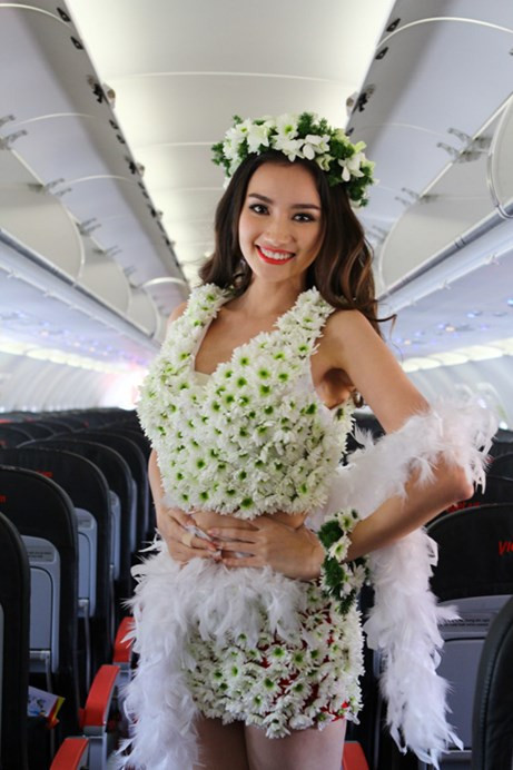 Đây là buổi trình diễn giới thiệu chương trình mới của một hãng bay trong nước.