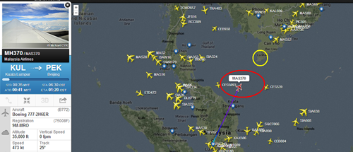 ín hiệu cuối cùng của chiếc máy bay hiển thị trên Radar trước khi mất tích. ín hiệu cuối cùng của chiếc máy bay hiển thị trên Radar trước khi mất tích.