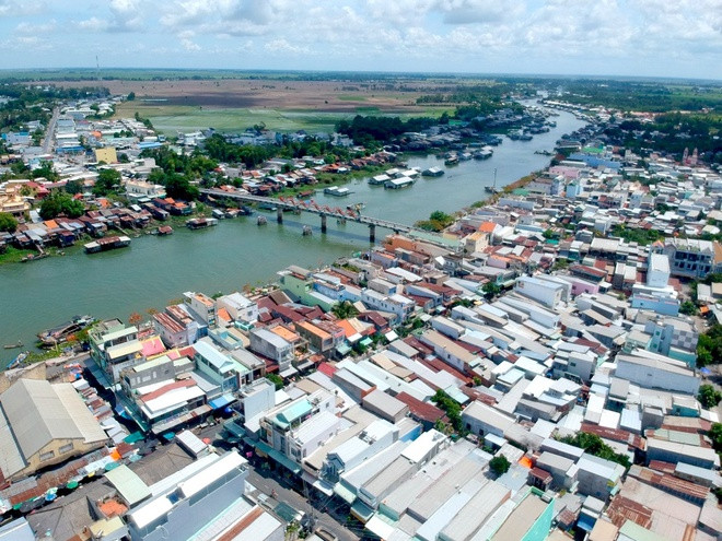 TP Hồng Ngự hiện có 2 xã: Bình Thạnh, Tân Hội; cùng 5 phường: An Bình A, An Bình B, An Lạc, An Lộc, An Thạnh. Ảnh: Hồng Ngự Quê Tui.