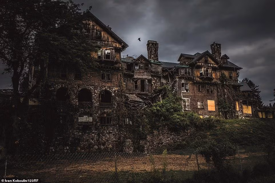  1. Biệt thự Halcyon, Millbrook, New York, Mỹ: Nơi đây từng là một trường học dành cho nữ có uy tín ở New York, với nhiều thế hệ học sinh tốt nghiệp. Vào thời kỳ suy thoái, khi giáo dục tổng hợp trở thành xu hướng của các bậc phụ huynh, tòa biệt thự dần bị bỏ hoang vào năm 1978. Những bức ảnh mới nhất cho thấy nơi đây u ám hệt như một lâu đài trong phim kinh dị.