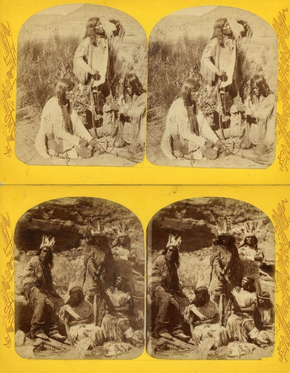 Các bộ tộc này thường làm nghề nông, trồng ngô, khoai, đậu hoặc săn bắn làm kế sinh nhai. Họ săn những con bò mộng để ăn thịt, lột da để làm quần áo chăn mền hay lều trại để ở. Người da đỏ tạo lửa (ảnh trên) và trang phục bằng lông vũ của người da đỏ (ảnh dưới).