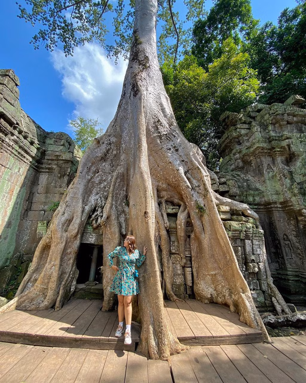 Độc đáo những ngôi đền, đình chùa ẩn mình dưới bộ rễ cây cổ thụ - Hình 3 Doc dao nhung ngoi den, dinh chua an minh duoi bo re cay co thu-Hinh-3