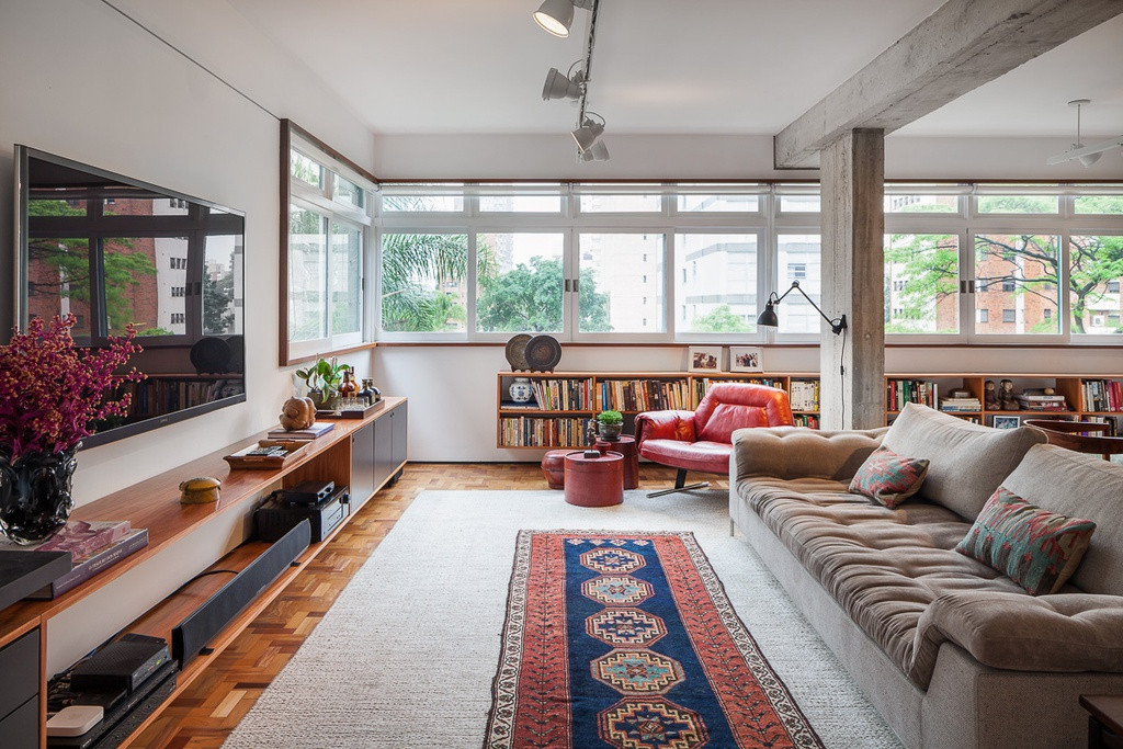 Các KTS của Firma đã ghép những phòng với công năng riêng biệt tích hợp vào một không gian linh hoạt hơn.