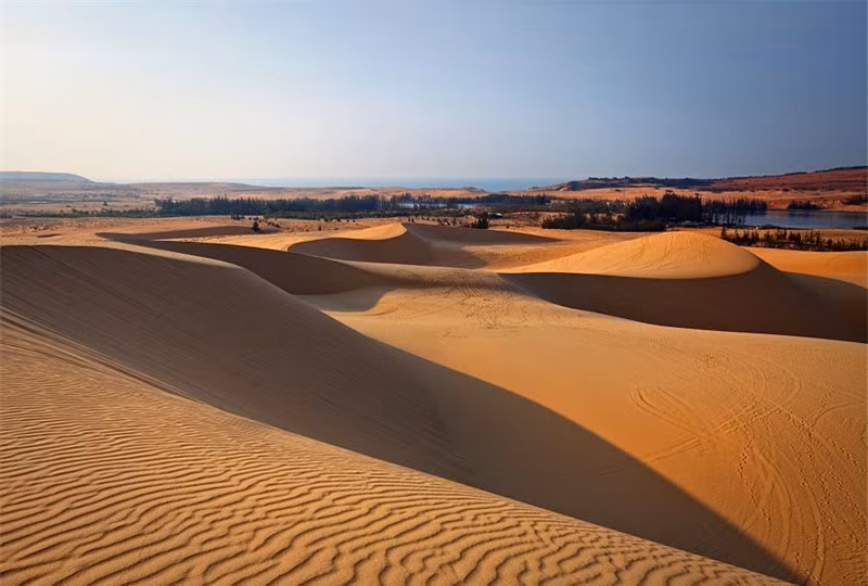  Bàu Trắng thuộc địa phận thôn Hồng Lâm, xã Hòa Thắng, huyện Bắc Bình, cách Phan Thiết (Bình Thuận) khoảng 40 km. Ảnh: Quân Trần.
