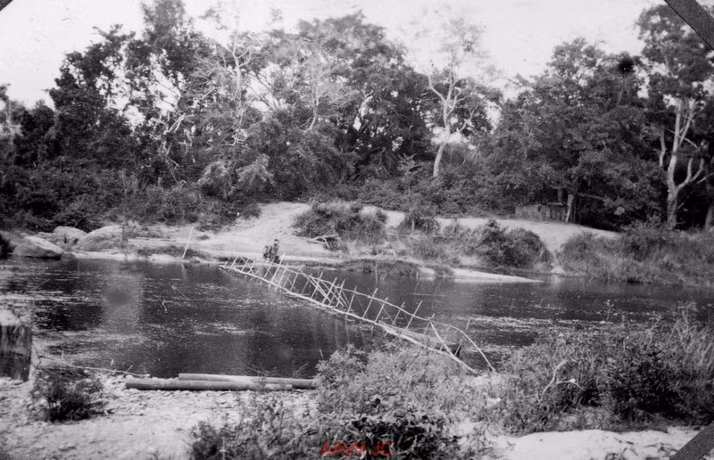 Cây cầu thô sơ trên hành trình.